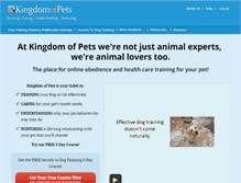 Tablet Screenshot of kingdomofpets.com